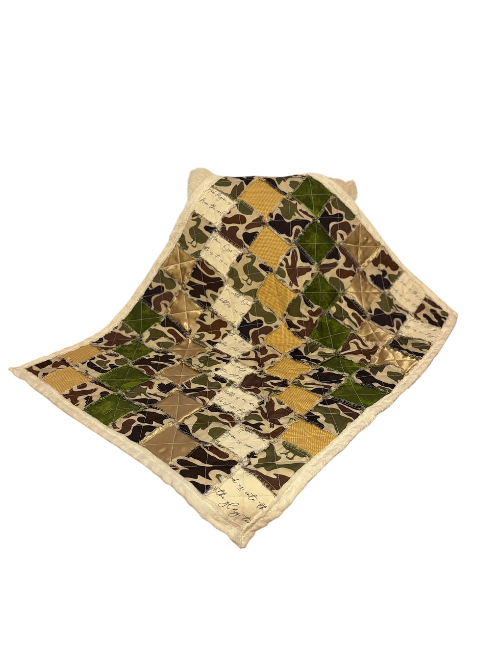 Camo Faith Rag Quilt with Minky Backing