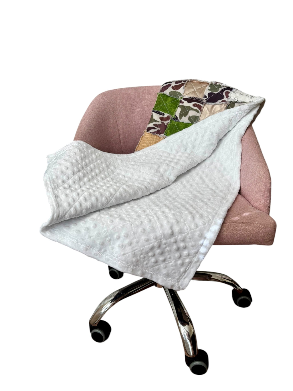 Camo Faith Rag Quilt with Minky Backing